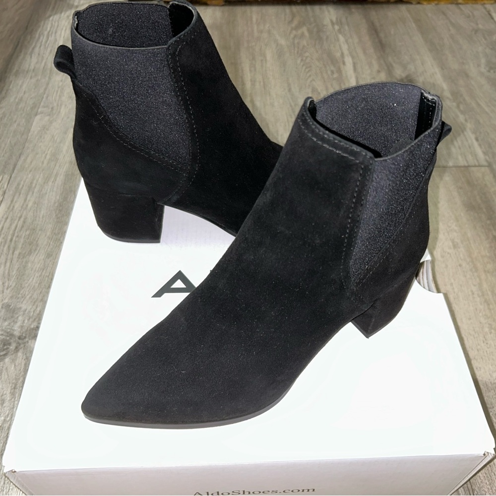 Black Suede Booties